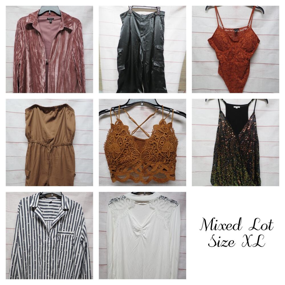 Lot of 8 Mixed Clothing Size XL Career Party Trendy Rue 21 Maurices Old Navy